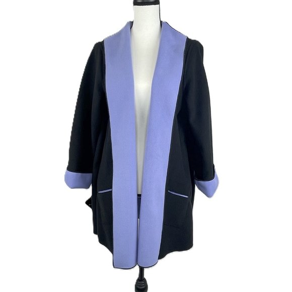 NEW Reversible Felt Coat by Mia Reis – Lavender/Black - Tuscany Collection - Picture 4 of 7